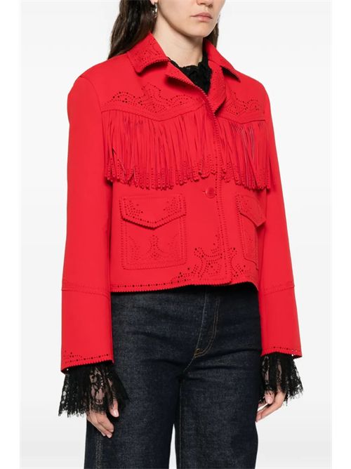 Jacket with fringes ERMANNO SCERVINO | D486I332ROWQ81763